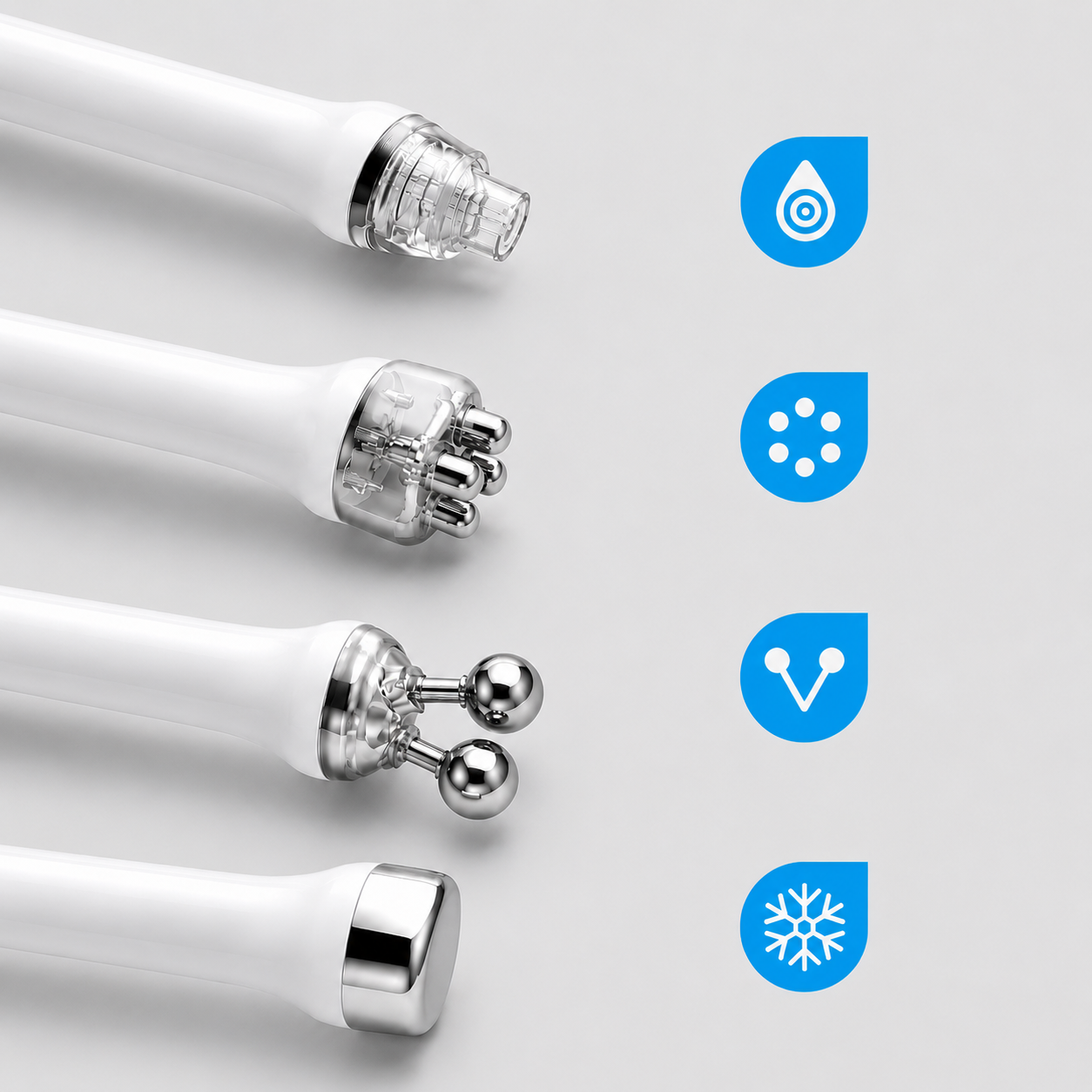 Piezas de mano equipo de limpieza facial profesional Aquapure II de Cluederm.