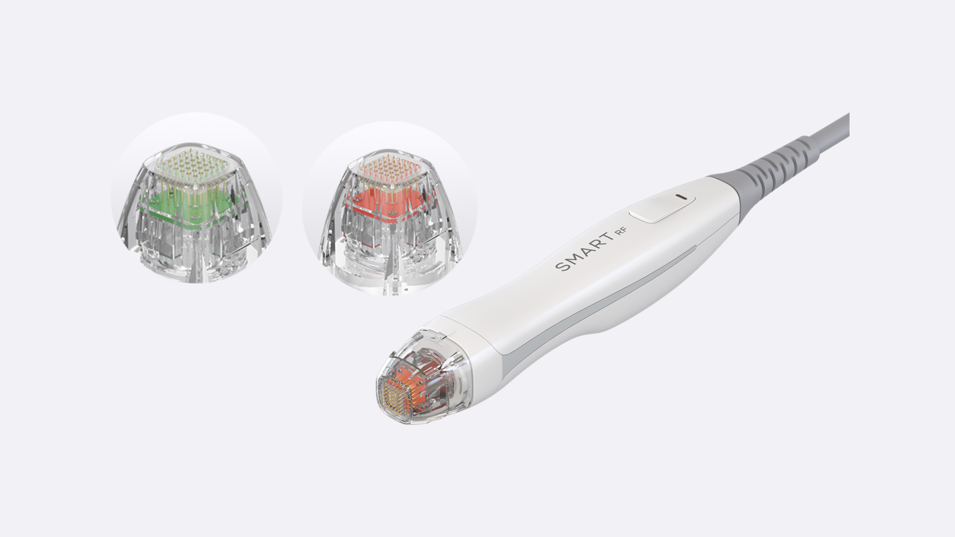 Pieza de mano Smart RF de Virtue RF Radiofrecuencia Fraccionada para rejuvenecimiento facial, arrugas, cicatrices de acné y mejora de la textura de la piel..