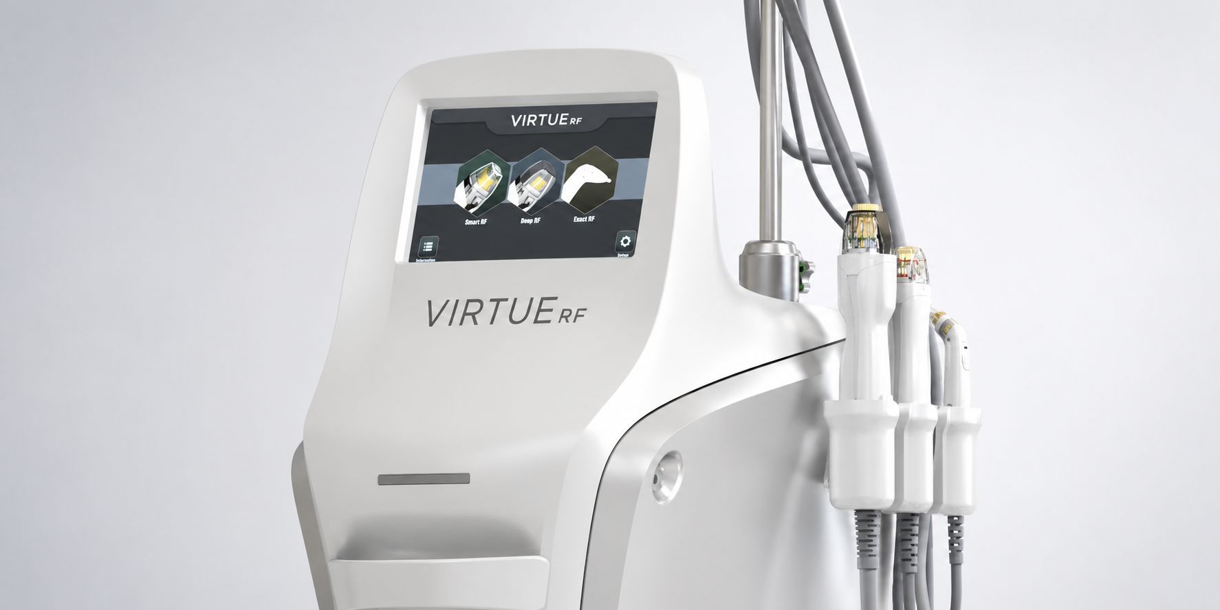 Equipo de radiofrecuencia fraccionada con microagujas Virtue RF de ShenB para tratamientos faciales y corporales de rejuvenecimiento, remodelación dérmica y flacidez.