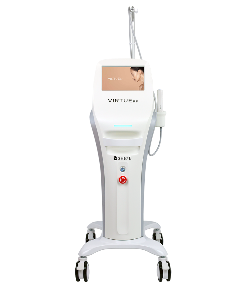 Equipo Virtue RF Radiofrecuencia Fraccionada de ShenB con tecnología de microagujas para tratamientos faciales y corporales.