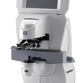 LM-1800PD de Nidek, un frontofocómetro automático digital con sensor Hartmann y funciones avanzadas para la medición precisa de lentes oftálmicas